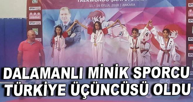 Dalamanlı minik sporcu Türkiye üçüncüsü oldu