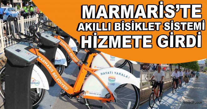 Marmaris'te akıllı bisiklet sistemi hizmete girdi