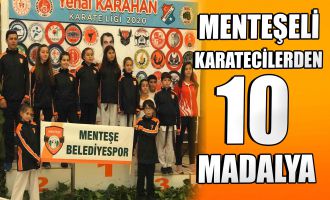 Menteşeli karatecilerden 10 madalya 